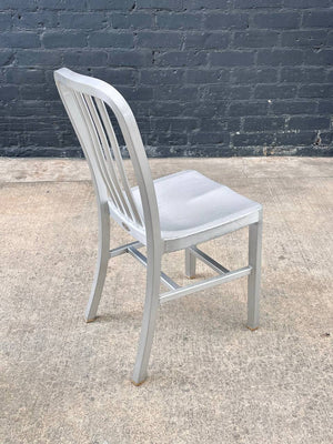 Set of 4 Navy Industrial Aluminum Dining Chairs