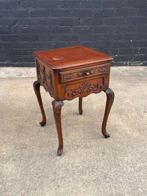 Antique French Louis XV Carved Mahogany Night Stand, c.1930’s