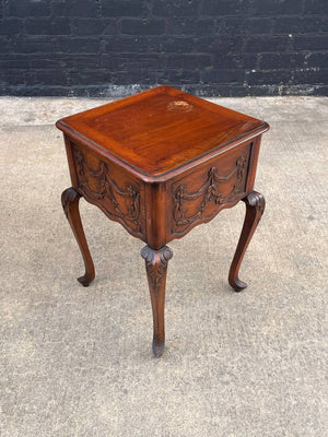 Antique French Louis XV Carved Mahogany Night Stand, c.1930’s