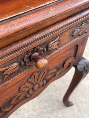 Antique French Louis XV Carved Mahogany Night Stand, c.1930’s