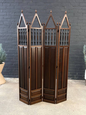 Vintage Folding 4-Panel Room Divider Screen, c.1960’s