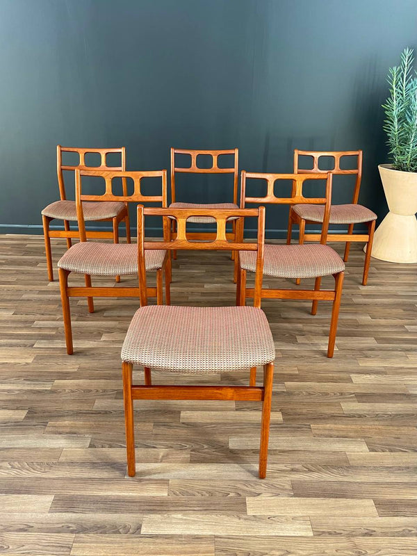 Set of 6 Mid-Century Danish Teak Dining Chairs by D-Scan, c.1960’s