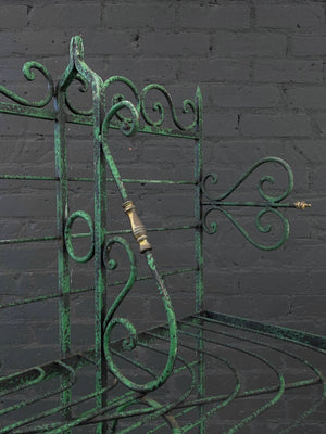 Rustic French Wrought Iron & Brass Bakers Rack, c.1960’s