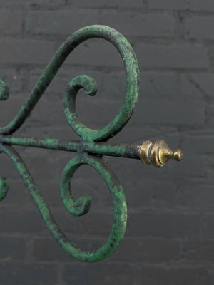 Rustic French Wrought Iron & Brass Bakers Rack, c.1960’s