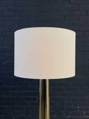Mid-Century Modern Column Style Brass Floor Lamp, c.1960’s