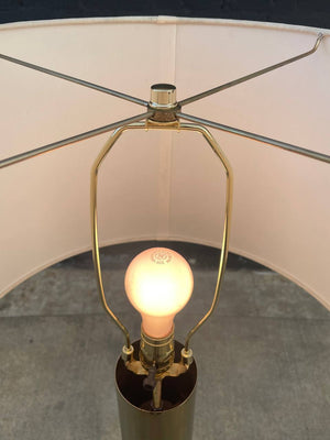 Mid-Century Modern Column Style Brass Floor Lamp, c.1960’s