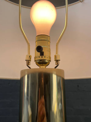 Mid-Century Modern Column Style Brass Floor Lamp, c.1960’s
