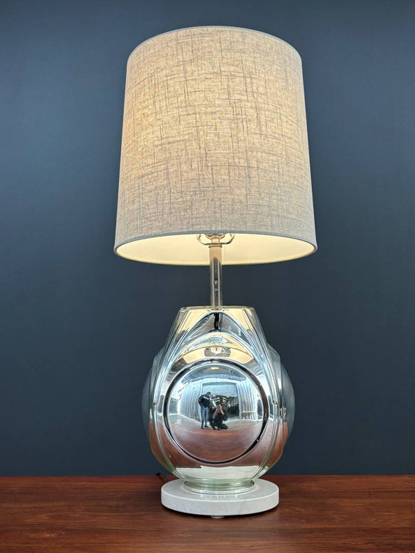 Mid-Century Modern Glass & Marble Table Lamp, c.1960’s