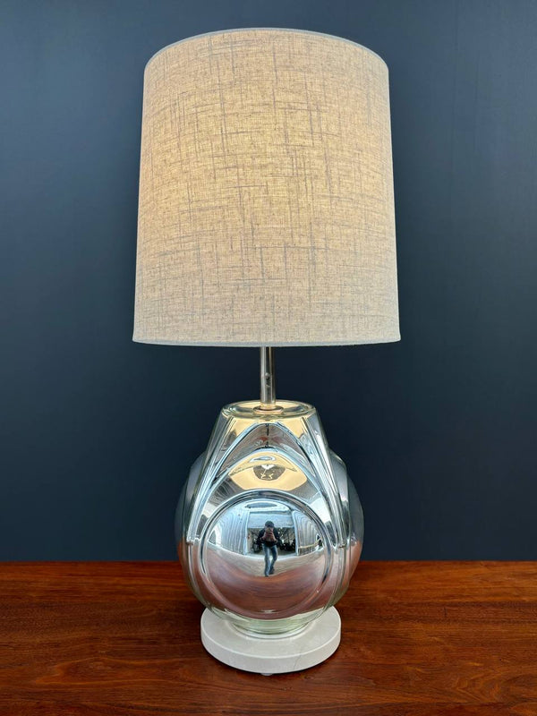 Mid-Century Modern Glass & Marble Table Lamp, c.1960’s