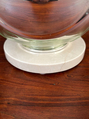 Mid-Century Modern Glass & Marble Table Lamp, c.1960’s