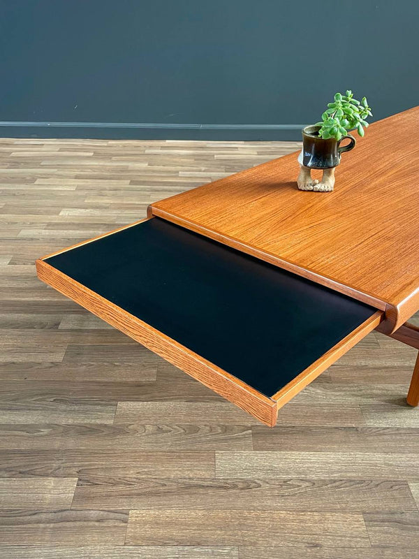 Mid-Century Danish Modern Teak Coffee Table w/ Expanding Tray, c.1960’s