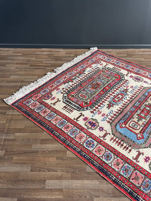 Vintage Persian Oriental Hand Woven Wool Rug, c.1960’s