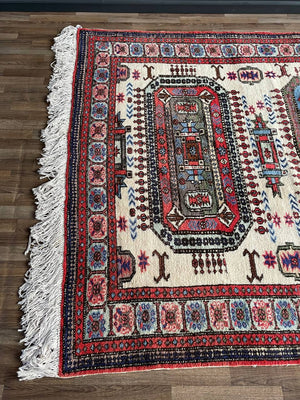 Vintage Persian Oriental Hand Woven Wool Rug, c.1960’s
