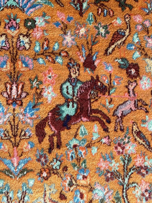 Large Vintage Persian Oriental Hand Woven Wool Rug, c.1960’s