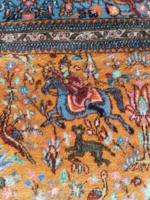 Large Vintage Persian Oriental Hand Woven Wool Rug, c.1960’s