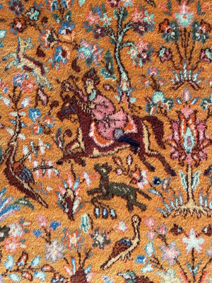 Large Vintage Persian Oriental Hand Woven Wool Rug, c.1960’s
