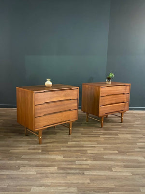 Pair of Mid-Century Modern Walnut Dressers by Stanley, c.1950’s