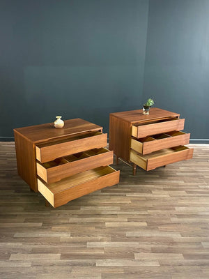 Pair of Mid-Century Modern Walnut Dressers by Stanley, c.1950’s