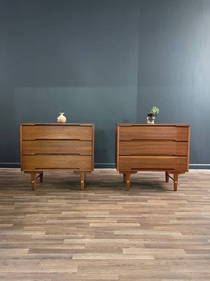 Pair of Mid-Century Modern Walnut Dressers by Stanley, c.1950’s