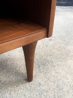 Mid-Century Modern Walnut Night Stand with Bookcase, c.1960’s