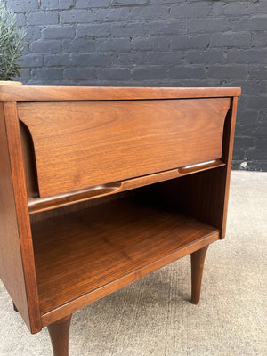 Mid-Century Modern Walnut Night Stand with Bookcase, c.1960’s