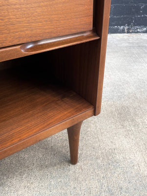 Mid-Century Modern Walnut Night Stand with Bookcase, c.1960’s
