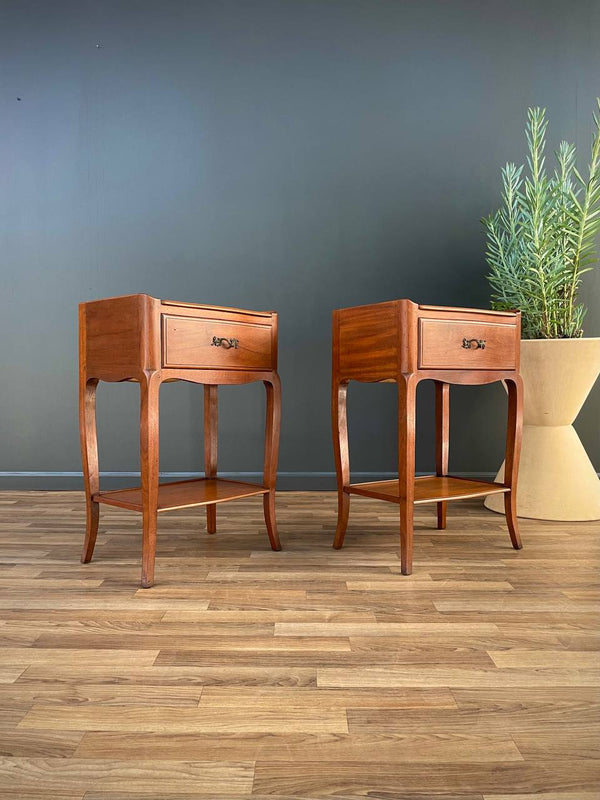 Pair of French Provincial Style Nightstands, c.1950’s