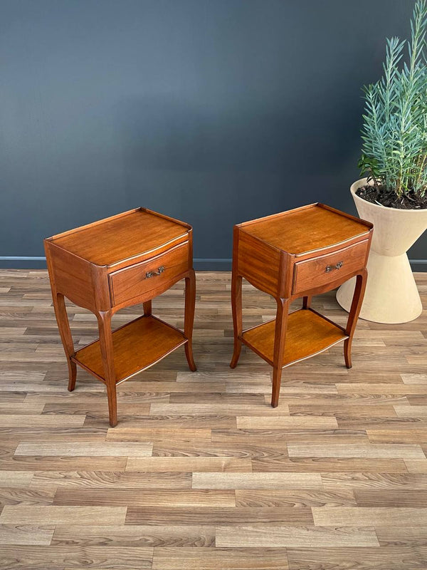 Pair of French Provincial Style Nightstands, c.1950’s