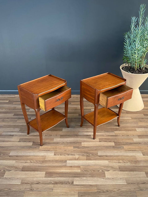 Pair of French Provincial Style Nightstands, c.1950’s