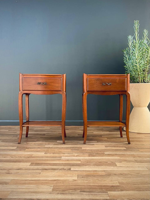 Pair of French Provincial Style Nightstands, c.1950’s