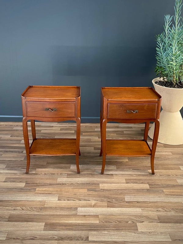 Pair of French Provincial Style Nightstands, c.1950’s