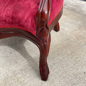 American Antique Victorian Style Mahogany Carved Lounge Chairs, c.1950’s