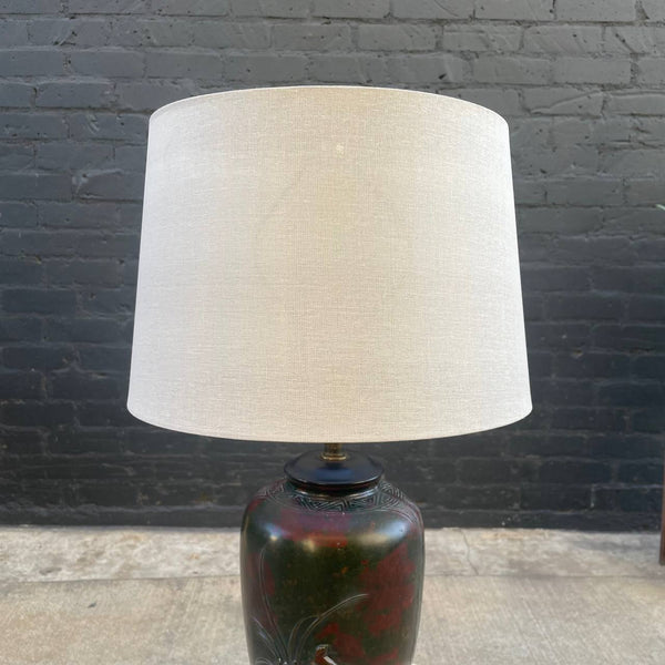 Vintage Metal Table Lamp with Motif by Marbro, c.1960’s