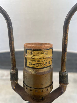 Vintage Metal Table Lamp with Motif by Marbro, c.1960’s