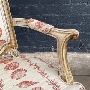 Pair of French Antique Louis XVI Carved Arm Chairs, c.1960’s