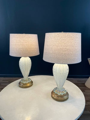 Pair of Italian Mid-Century Murano Table Lamps by Barovier & Toso, c.1960’s
