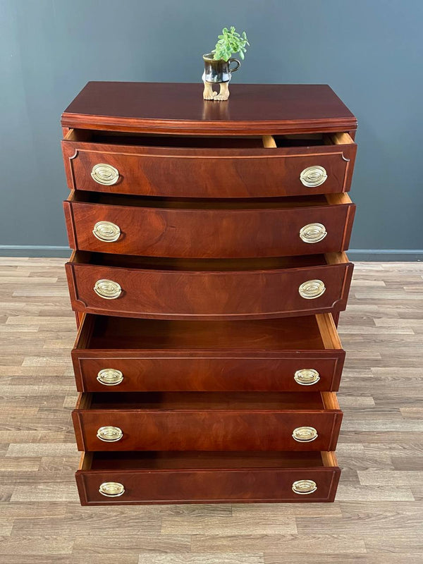 American Federal Mahogany Highboy Dresser, c.1950’s