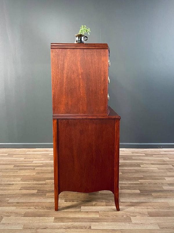 American Federal Mahogany Highboy Dresser, c.1950’s