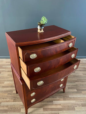 American Federal Mahogany Highboy Dresser, c.1950’s