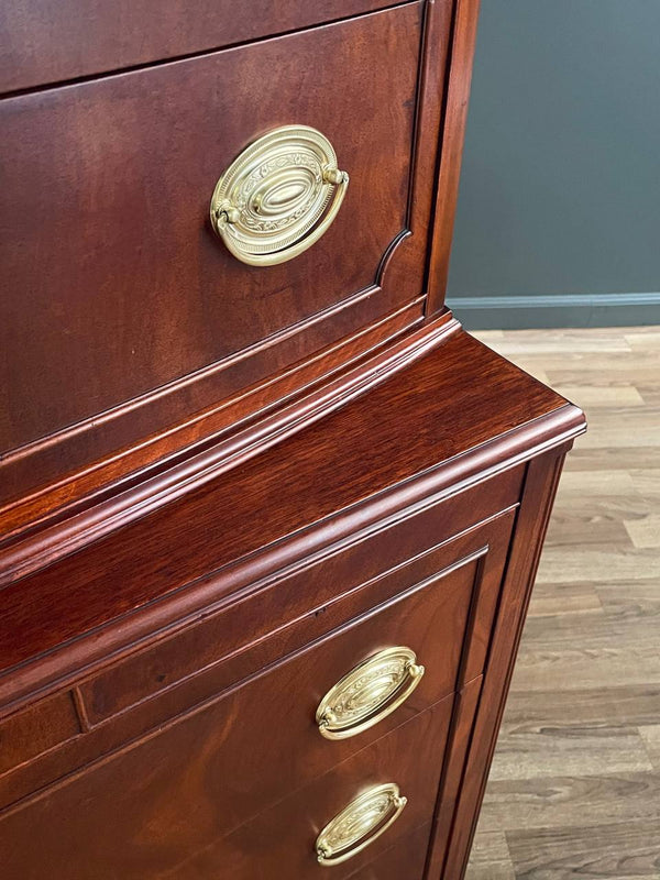 American Federal Mahogany Highboy Dresser, c.1950’s