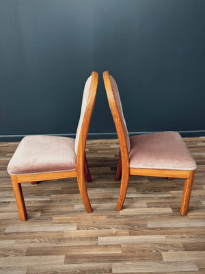 Set of 4 Post Modern Oak Dining Chairs, c.1980’s