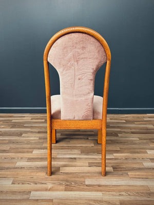 Set of 4 Post Modern Oak Dining Chairs, c.1980’s