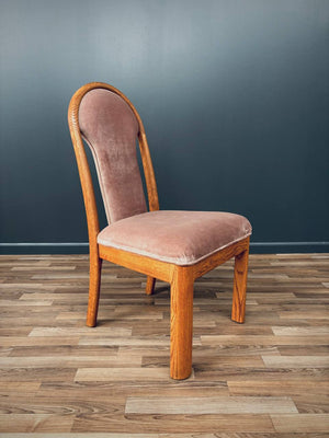 Set of 4 Post Modern Oak Dining Chairs, c.1980’s