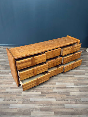 Post Modern 9-Drawer Oak Dresser by Boyd Furniture, c.1980’s