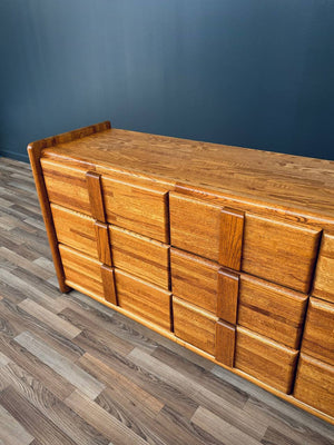 Post Modern 9-Drawer Oak Dresser by Boyd Furniture, c.1980’s