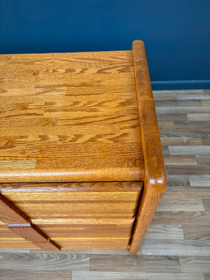 Post Modern 9-Drawer Oak Dresser by Boyd Furniture, c.1980’s