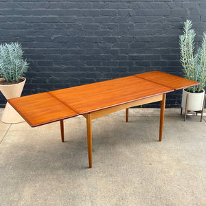 Vintage Mid-Century Danish Modern Large Expanding Teak & Oak Dining Table, c.1960’s