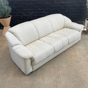 Vintage Post Modern 80’s Italian Leather Sofa by Natuzzi Salotti, c.1980’s