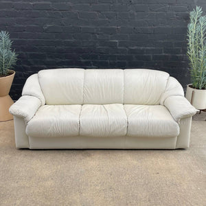 Vintage Post Modern 80’s Italian Leather Sofa by Natuzzi Salotti, c.1980’s