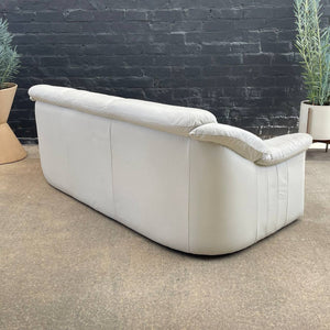 Vintage Post Modern 80’s Italian Leather Sofa by Natuzzi Salotti, c.1980’s